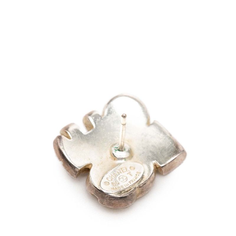 Chanel CC Logo Earrings 00 Silver Metal — view 3