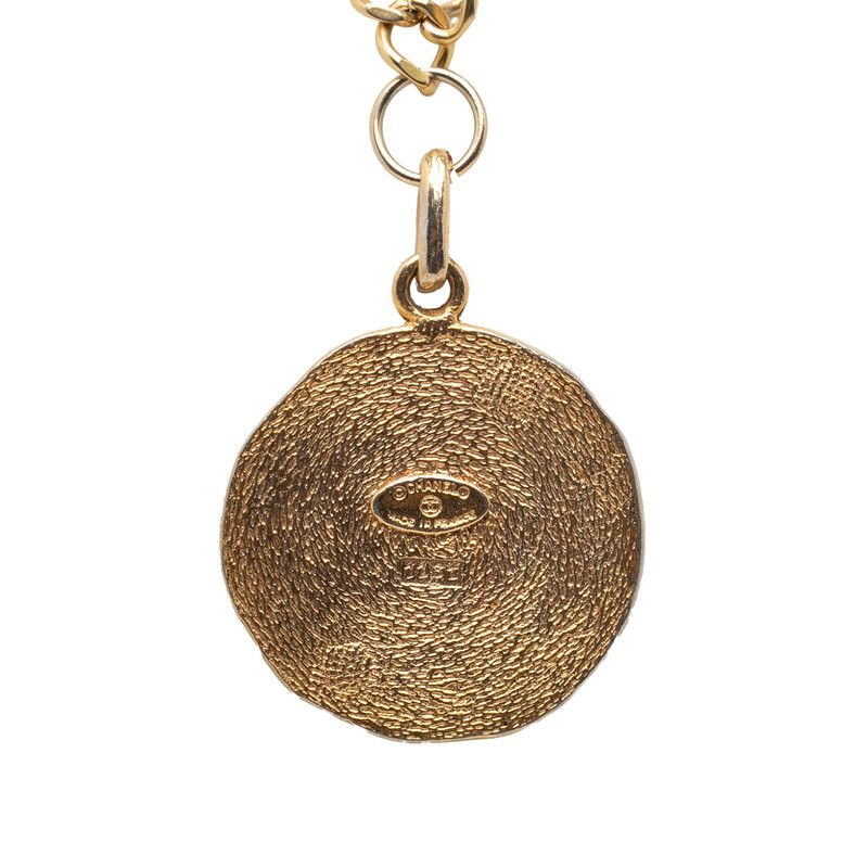Chanel 31 Rue Cambon Vintage Coin Motif Chain Pendant Necklace Gold Plated — view 2