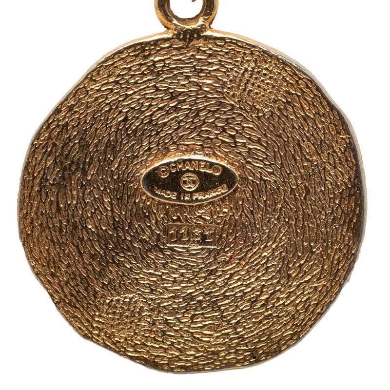 Chanel 31 Rue Cambon Vintage Coin Motif Chain Pendant Necklace Gold Plated — view 5