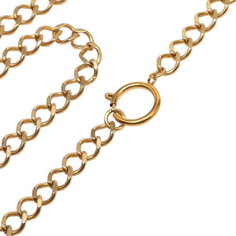 Chanel 31 Rue Cambon Vintage Coin Motif Chain Pendant Necklace Gold Plated — view 4