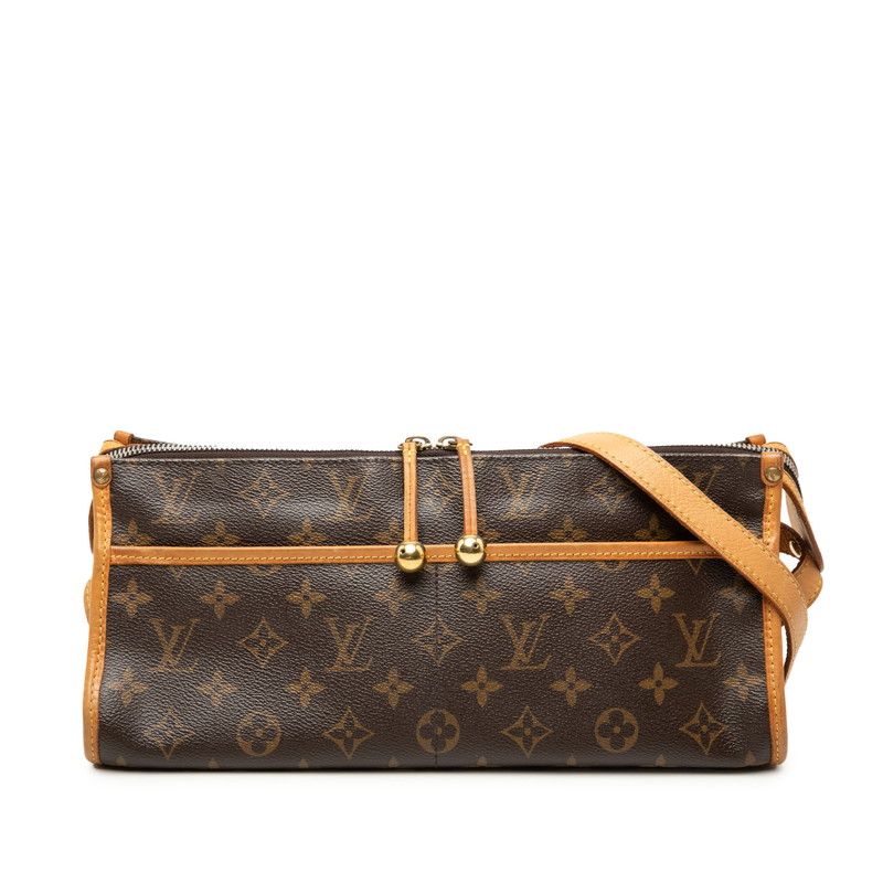 Louis Vuitton Monogram Popincourt Long Crossbody Shoulder Bag Brown Leather