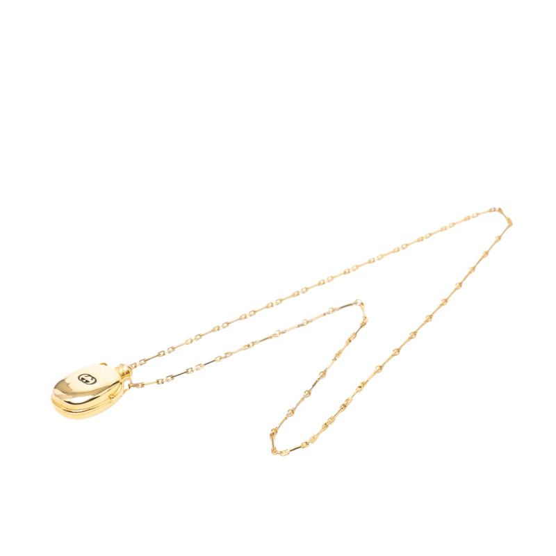 Gucci Perfume Bottle Chain Pendant Necklace Gold Plated — view 3