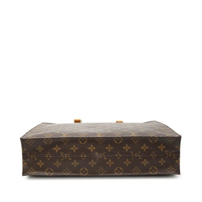 Louis Vuitton Monogram Sac Plat Tote Brown Leather — view 3