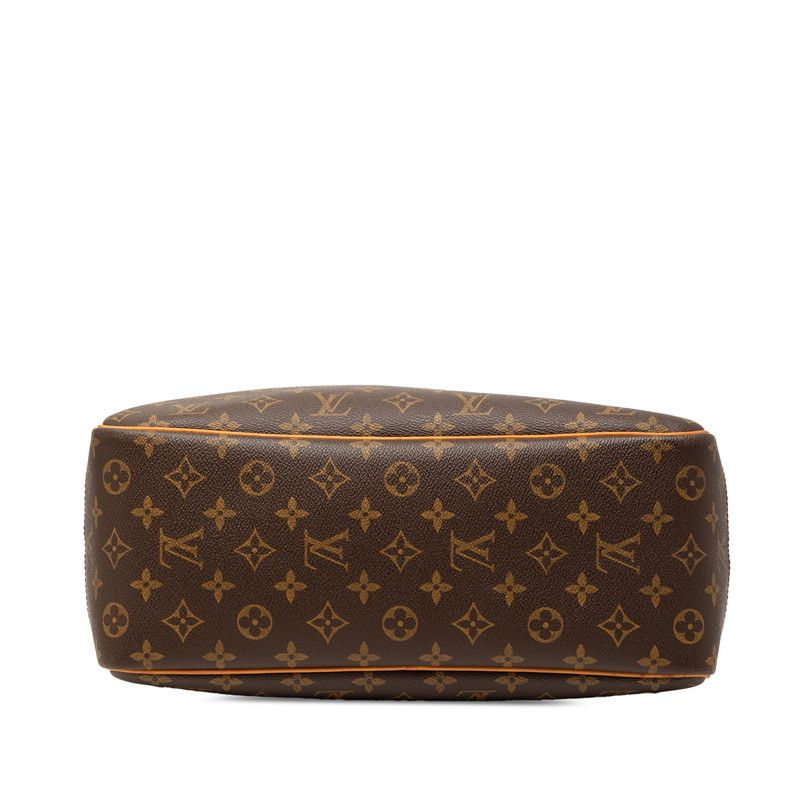 Louis Vuitton Monogram Deauville Handbag Brown Leather — view 3