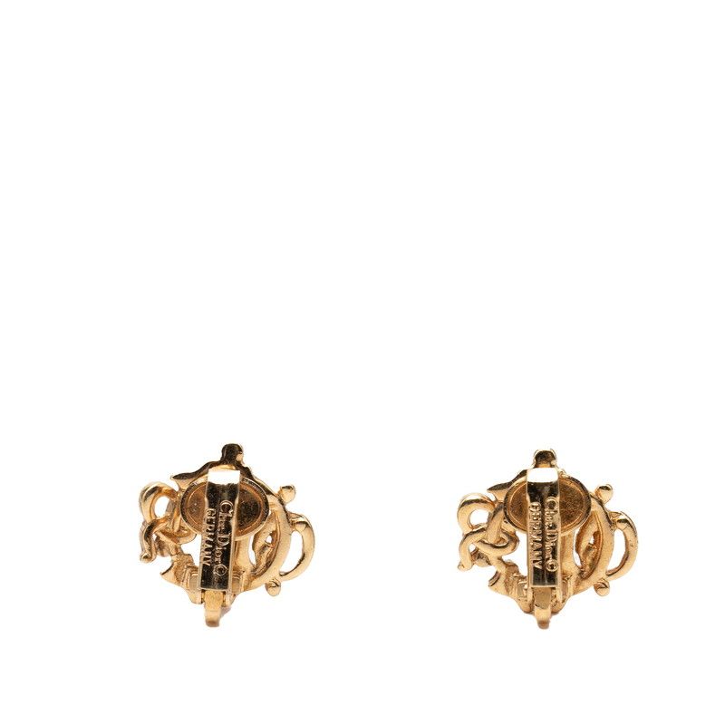 Dior CD Logo Earrings Gold Plated — view 2