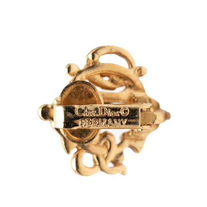 Dior CD Logo Earrings Gold Plated — view 3