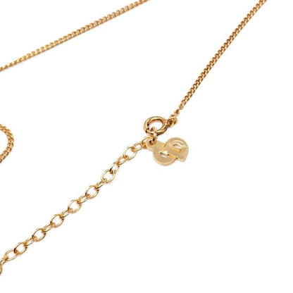 Dior CD Logo Chain Pendant Necklace Gold Plated — view 4
