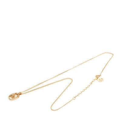 Dior CD Logo Chain Pendant Necklace Gold Plated — view 3