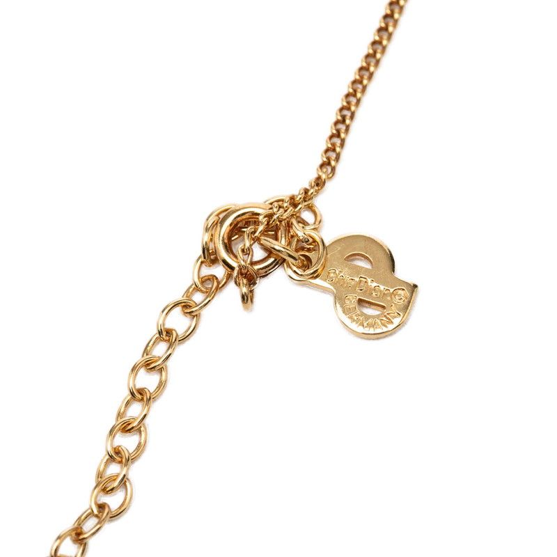 Dior CD Logo Chain Pendant Necklace Gold Plated — view 5