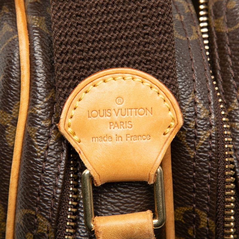 Louis Vuitton Monogram Reporter PM Crossbody Shoulder Bag Brown Leather — view 5