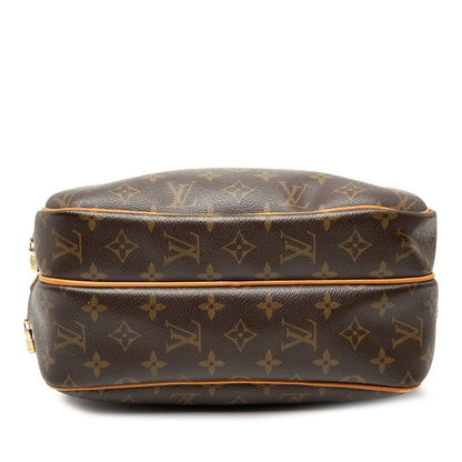 Louis Vuitton Monogram Reporter PM Crossbody Shoulder Bag Brown Leather — view 3