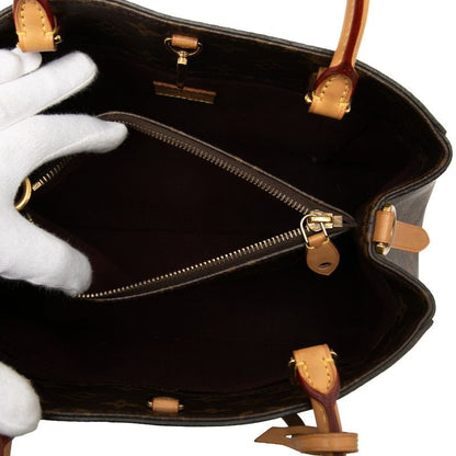 Louis Vuitton Monogram Montaigne MM 2-Way Shoulder Bag Brown Leather — view 4