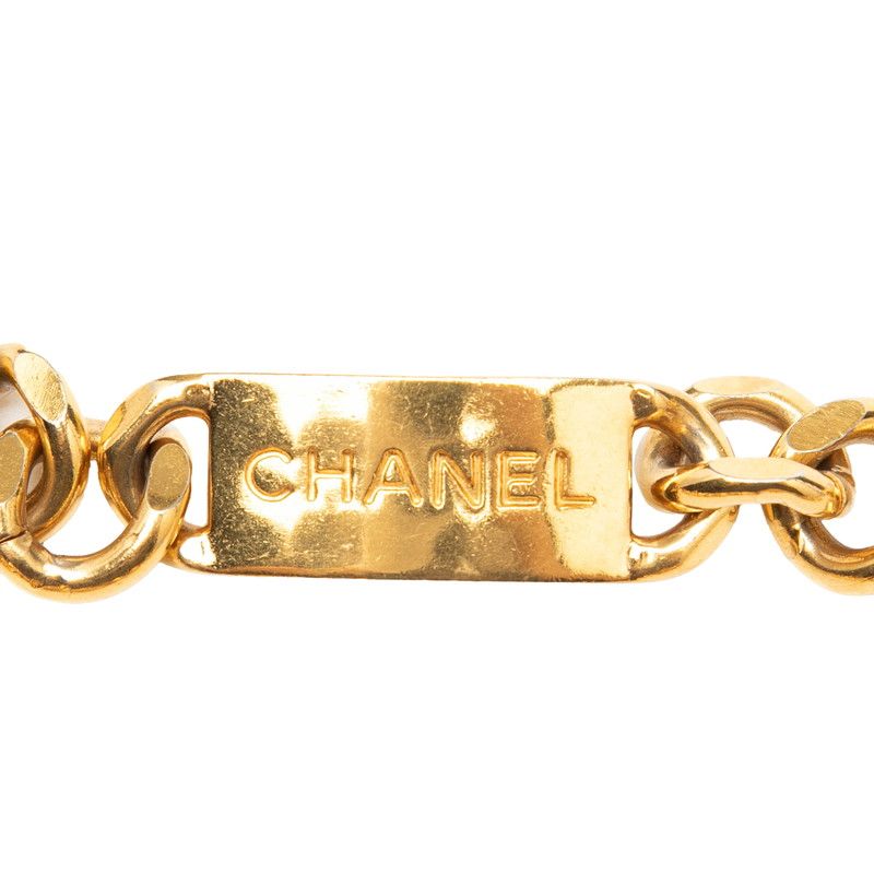Chanel Logo Plate Chain Belt Gold Plated — view 2