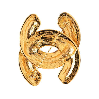 Chanel Quilted CC Logo Brooch Gold Plated — view 3
