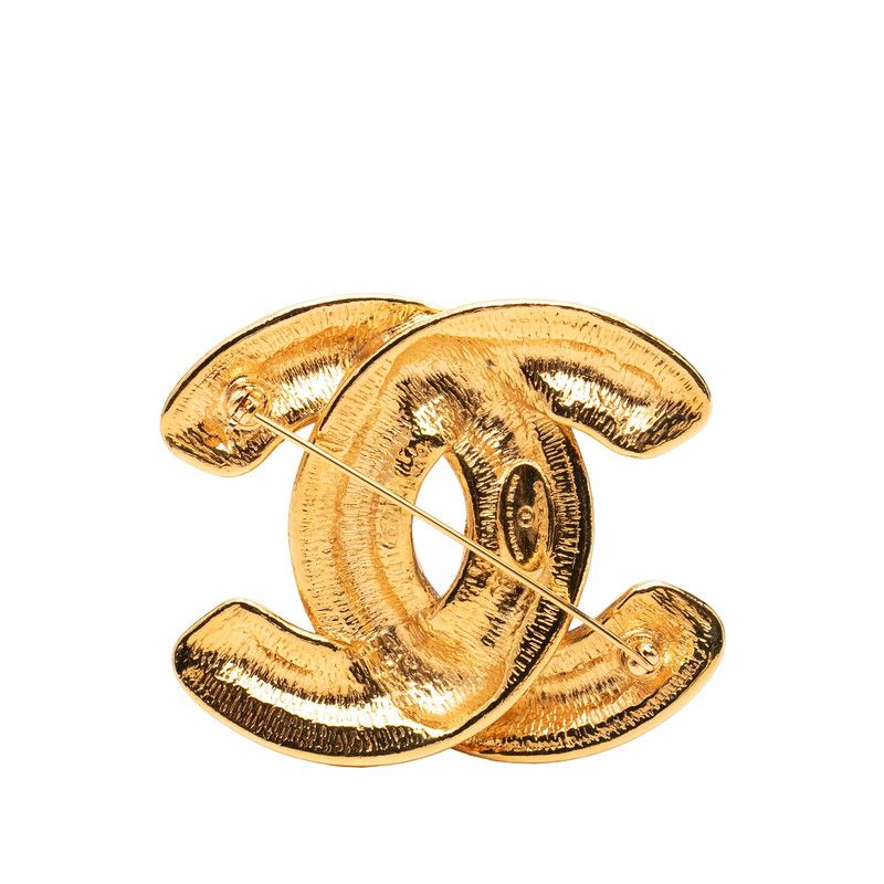 Chanel Quilted CC Logo Brooch Gold Plated — view 2