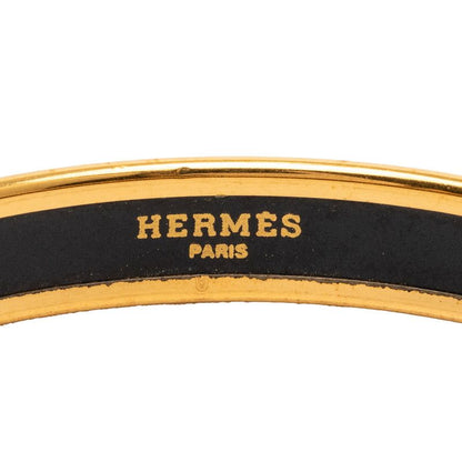 Hermes Enamel PM Cloisonne Bangle Gold Green Plated 1- Bracelet — view 4