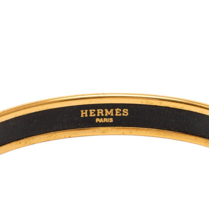 Hermes Enamel PM Cloisonne Bangle Gold Plated 1- Bracelet — view 5
