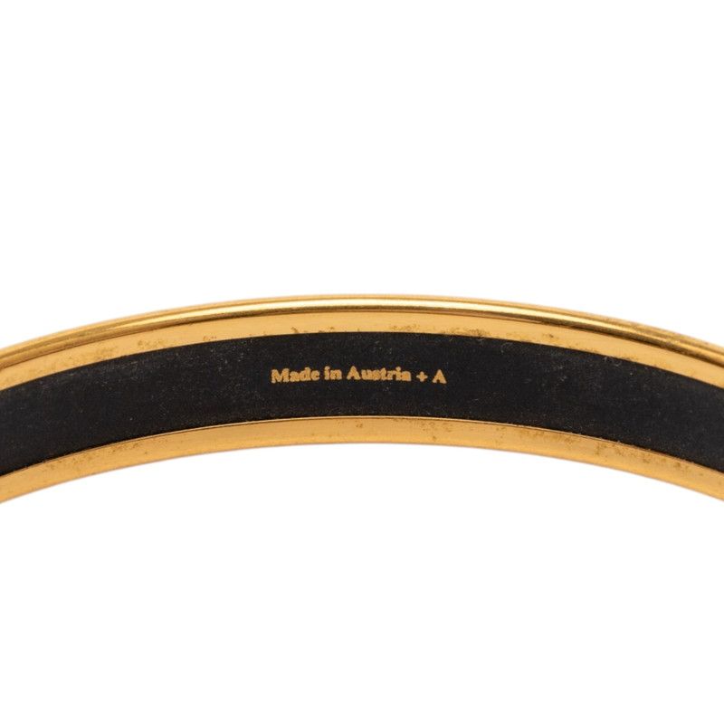 Hermes Enamel PM Cloisonne Bangle Gold Plated 1- Bracelet — view 4