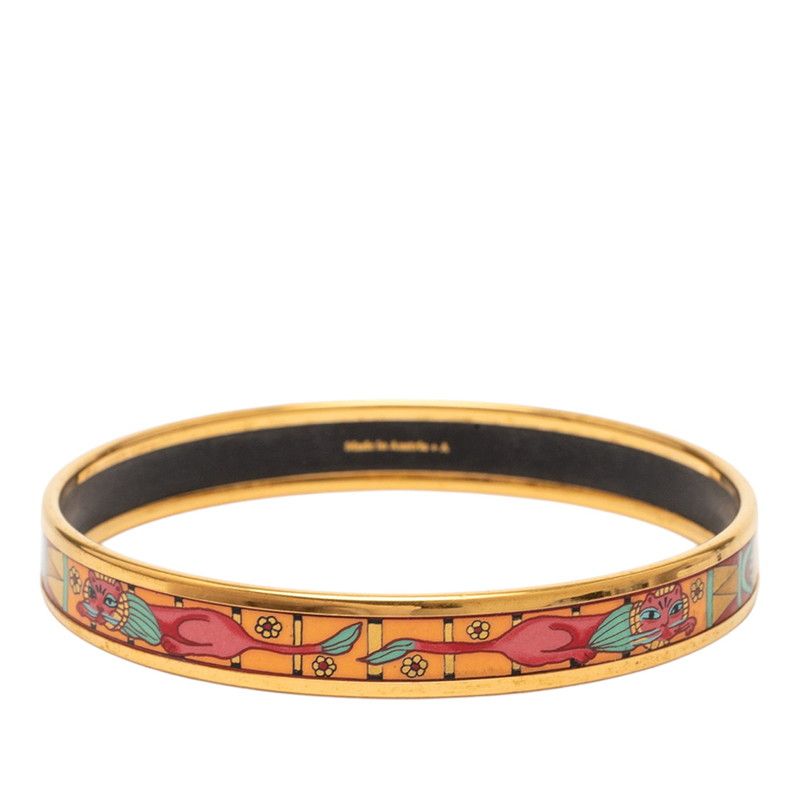 Hermes Enamel PM Cloisonne Bangle Gold Plated 1- Bracelet — view 3