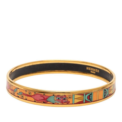 Hermes Enamel PM Cloisonne Bangle Gold Plated 1- Bracelet — view 2