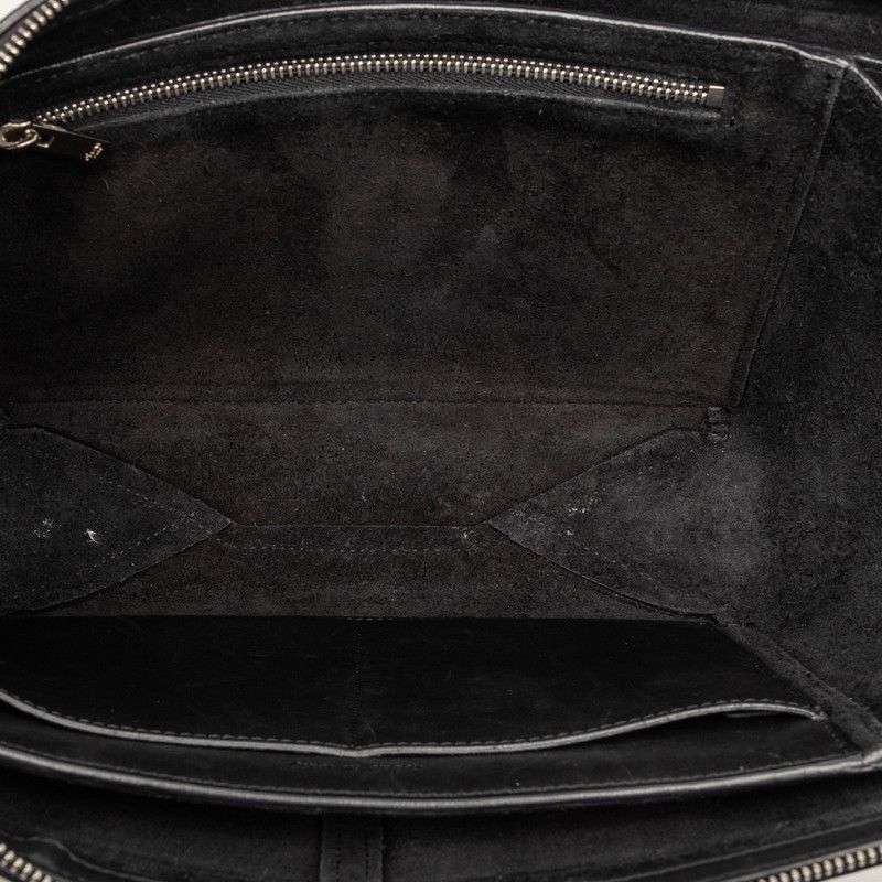 Celine Trifold Chain Shoulder Bag Black Leather — view 4