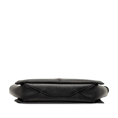 Celine Trifold Chain Shoulder Bag Black Leather — view 3