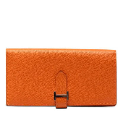 Hermes Bearn Souffle Wallet Orange Veau Epsom