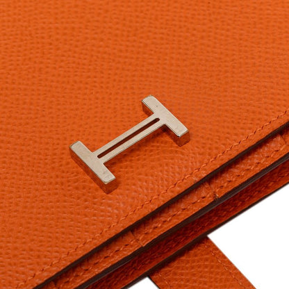 Hermes Bearn Souffle Wallet Orange Veau Epsom — view 4