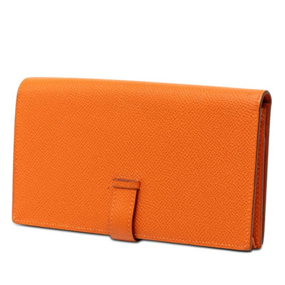 Hermes Bearn Souffle Wallet Orange Veau Epsom — view 2