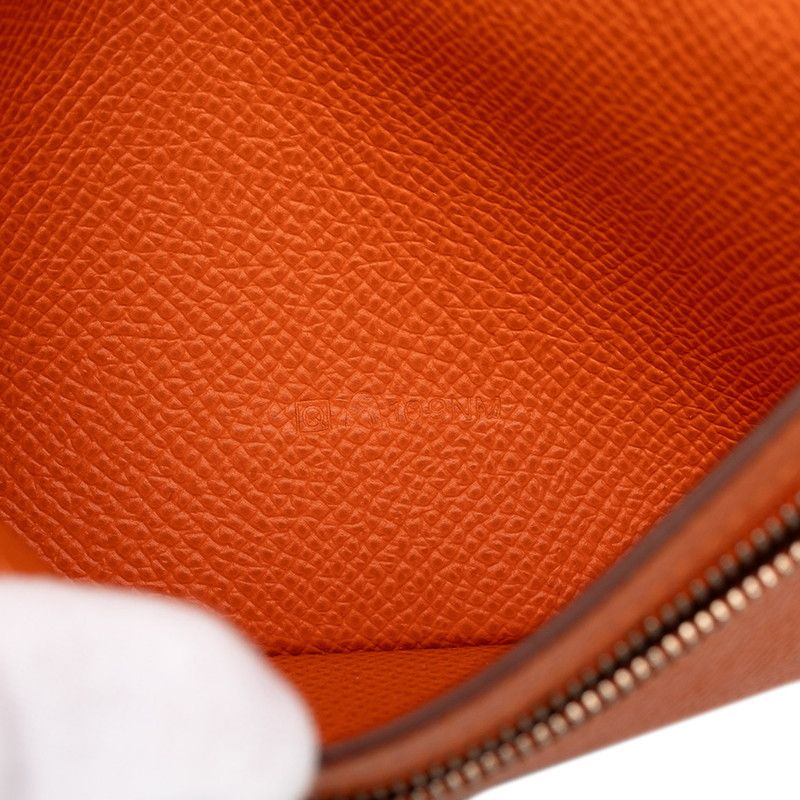 Hermes Bearn Souffle Wallet Orange Veau Epsom — view 7