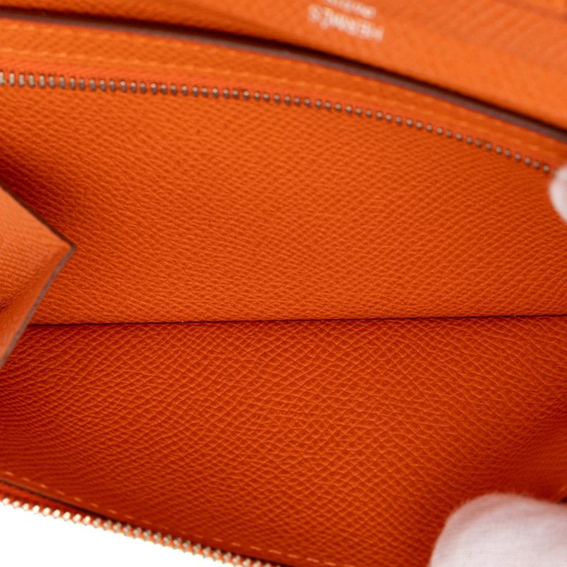 Hermes Bearn Souffle Wallet Orange Veau Epsom — view 6