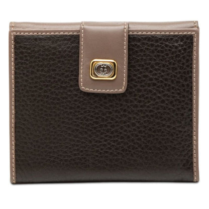 Gucci Vintage Bifold Wallet 035 959 Black Brown Leather