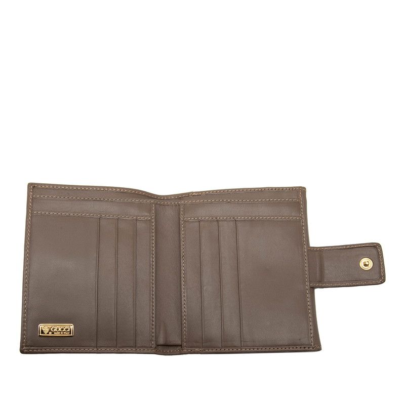 Gucci Vintage Bifold Wallet 035 959 Black Brown Leather — view 5