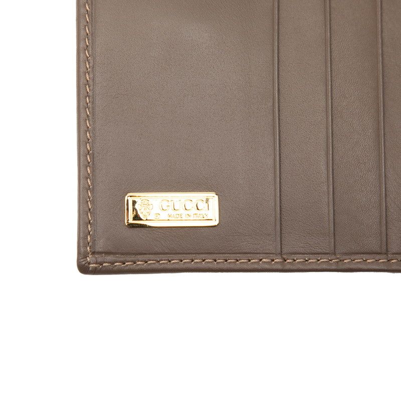 Gucci Vintage Bifold Wallet 035 959 Black Brown Leather — view 6