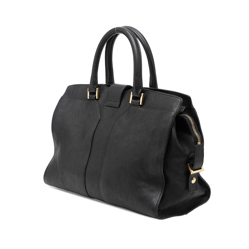 Saint Laurent Line Petit Cabas 2-Way Shoulder Bag Navy Leather — view 2