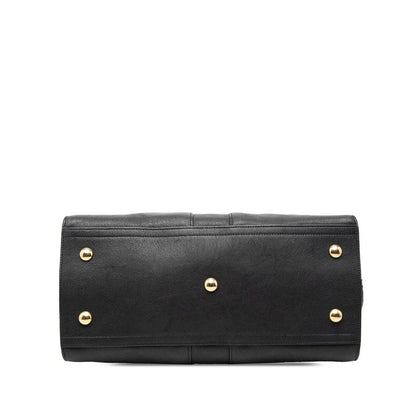 Saint Laurent Line Petit Cabas 2-Way Shoulder Bag Navy Leather — view 3