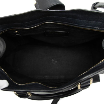Saint Laurent Line Petit Cabas 2-Way Shoulder Bag Navy Leather — view 4