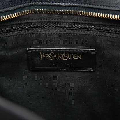 Saint Laurent Line Petit Cabas 2-Way Shoulder Bag Navy Leather — view 5