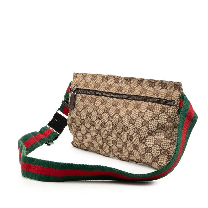 Gucci GG Canvas Waist Bag Beige Brown — view 2