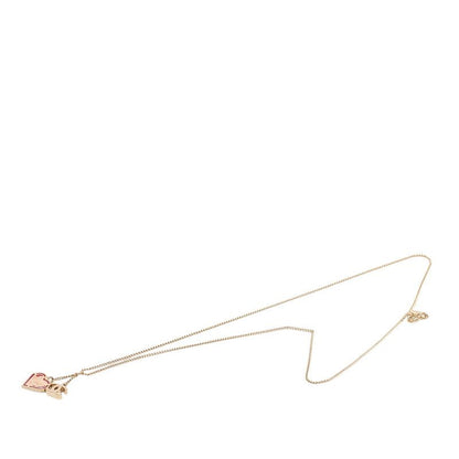 Chanel CC Logo Heart Pendant Necklace Gold Multicolor Plated — view 3