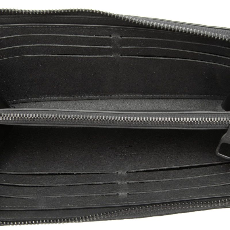 Louis Vuitton Monogram Zippy Wallet Horizontal Zip Around Black Leather — view 5