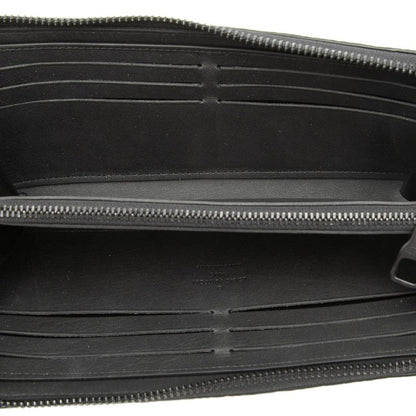 Louis Vuitton Monogram Zippy Wallet Horizontal Zip Around Black Leather — view 5