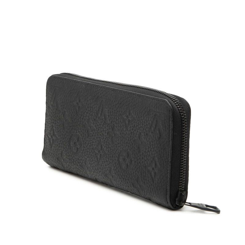 Louis Vuitton Monogram Zippy Wallet Horizontal Zip Around Black Leather — view 2