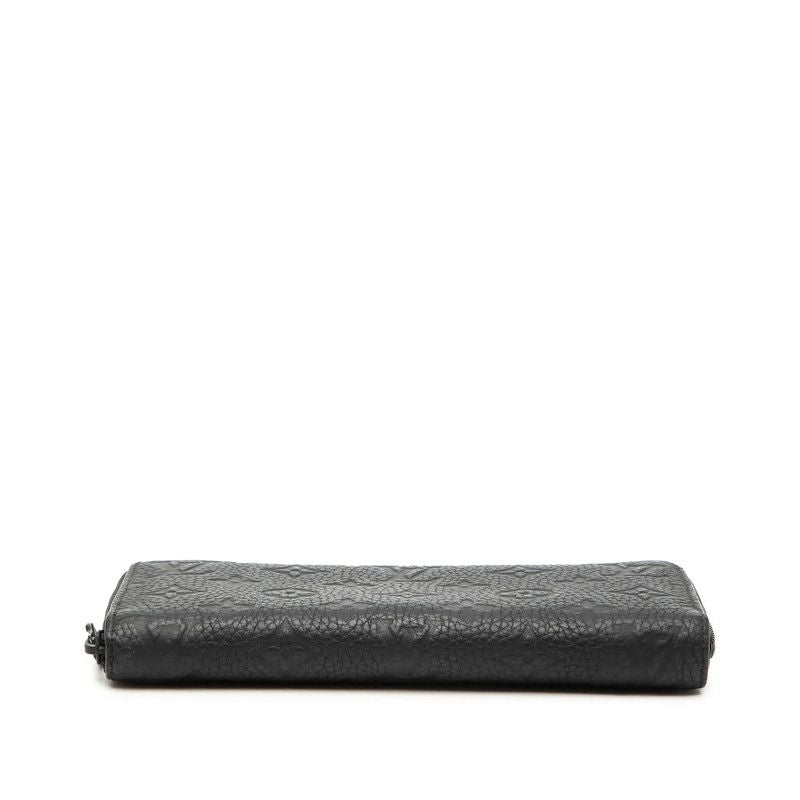 Louis Vuitton Monogram Zippy Wallet Horizontal Zip Around Black Leather — view 3