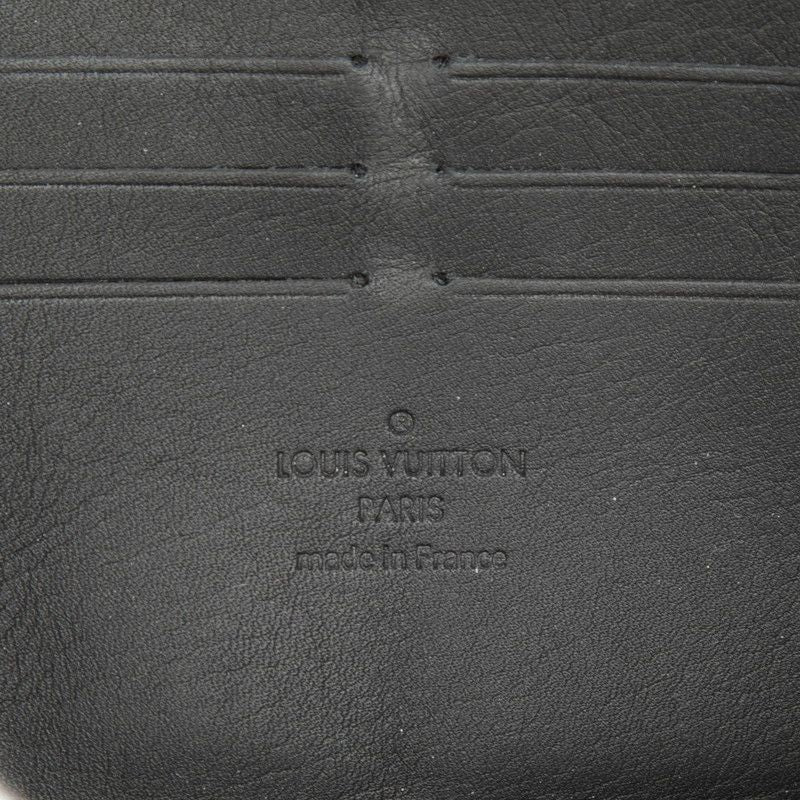 Louis Vuitton Monogram Zippy Wallet Horizontal Zip Around Black Leather — view 6