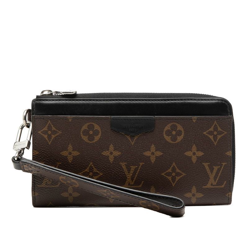 Louis Vuitton Monogram Macassar Zippy Dragonne L-shaped Zipper Wallet Brown