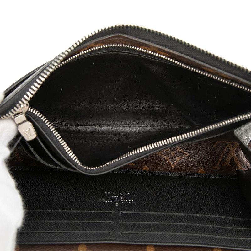 Louis Vuitton Monogram Macassar Zippy Dragonne L-shaped Zipper Wallet Brown — view 5