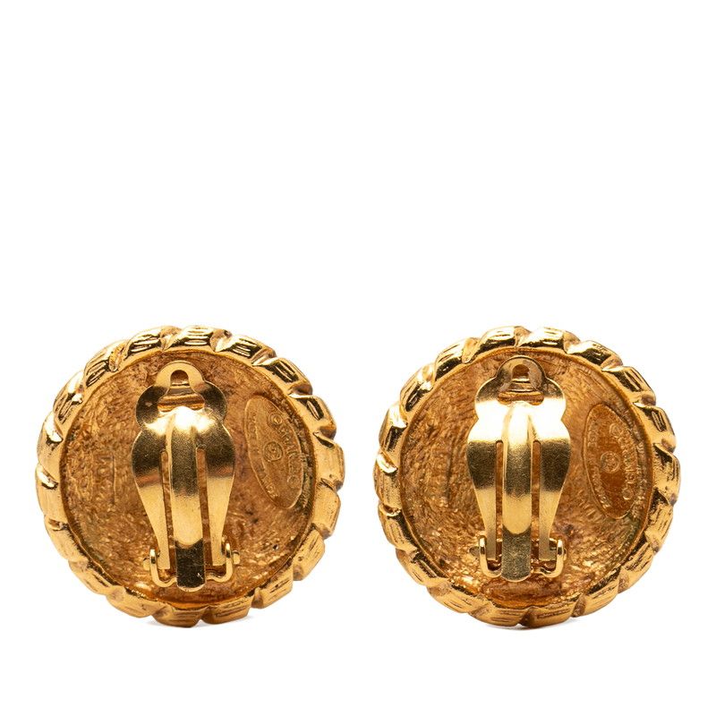 Chanel Vintage CC Logo Earrings Gold Plated — view 2