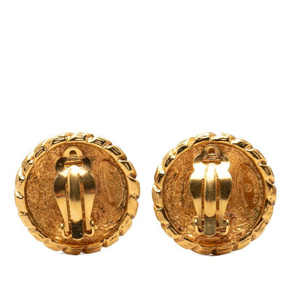 Chanel Vintage CC Logo Earrings Gold Plated — view 2