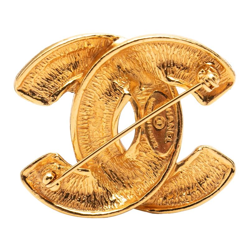 Chanel Quilted CC Logo Brooch Gold Plated — view 2